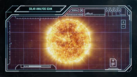 orange star solar analysis - futuristic computer hud