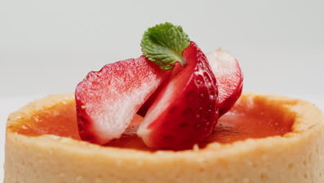 strawberry tart close-up