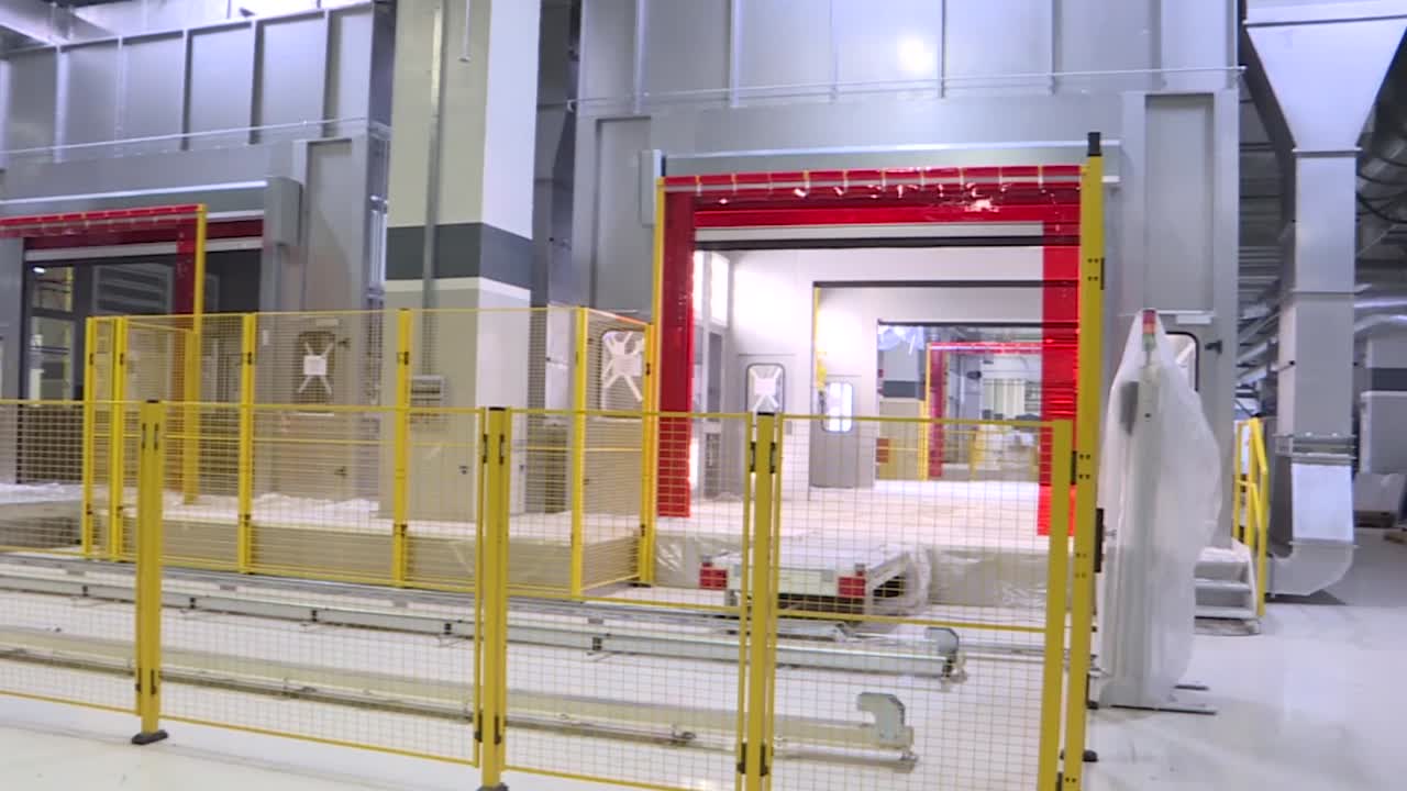 Interior View of an Industrial Coating Facility