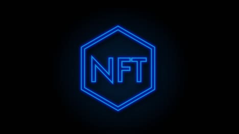 segno neon nft. token non fungibile. motion graphic