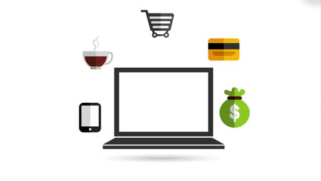 ilustración del concepto de compras en línea