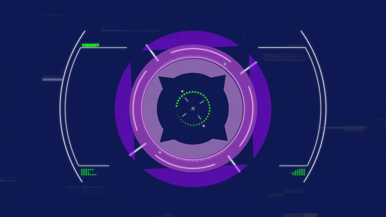 Animation of scope scanning with data processing and network of connections