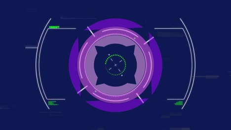 animation of scope scanning with data processing and network of connections