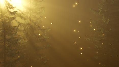 magical forest with sparkles