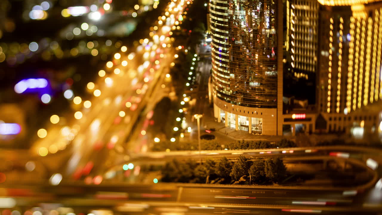 Timelapse of the Beijing city skyline from a high vantage point