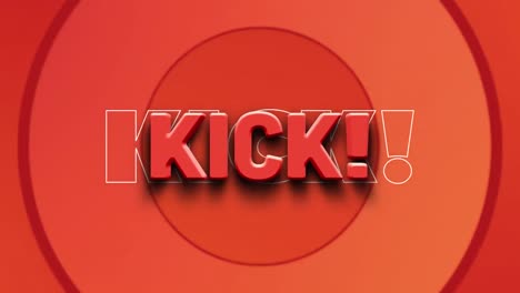 animation of kick text over red circles