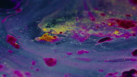 colourful, organic, liquids macro shots buzzing and flowing