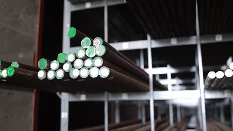 metal rode with a lot of different types of raw material. industry 5.0, industrial 4.0 concept
