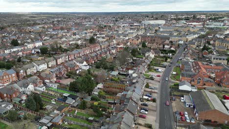 road traffic braintree essex uk drone, aerial, view from air, birds eye view, footage 4k