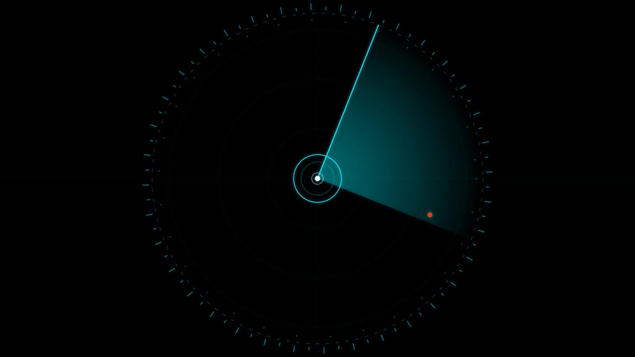 Schermo Radar Digitale in Scansione per Obiettivi