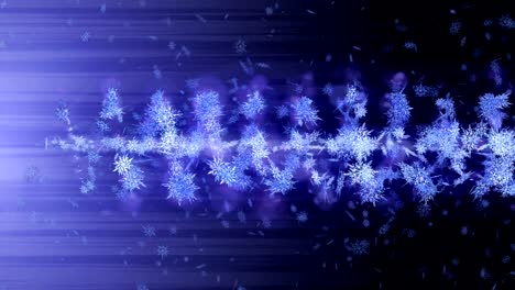 shinning winter symbol with beauty snowflakes. vortex from spin snow. winter pattern. beauty dancing snowflakes. abstract loop animation.