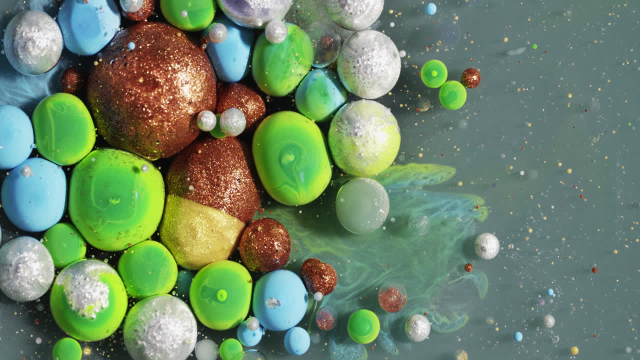 telón de fondo de macroburbujas acrílicas coloridas con arte fluido de acuarela abstracta vierta el fondo que fluye de tinta de pintura