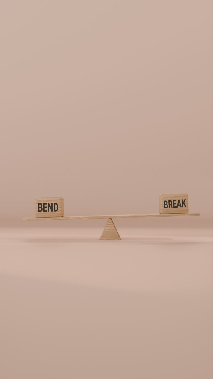 VERITCAL VIDEO OF BEND AND BREAK BALANCING ON SEESAW