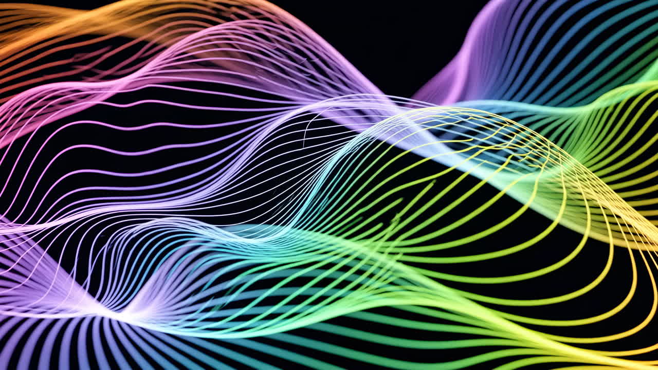 Abstract Colorful Wave Lines
