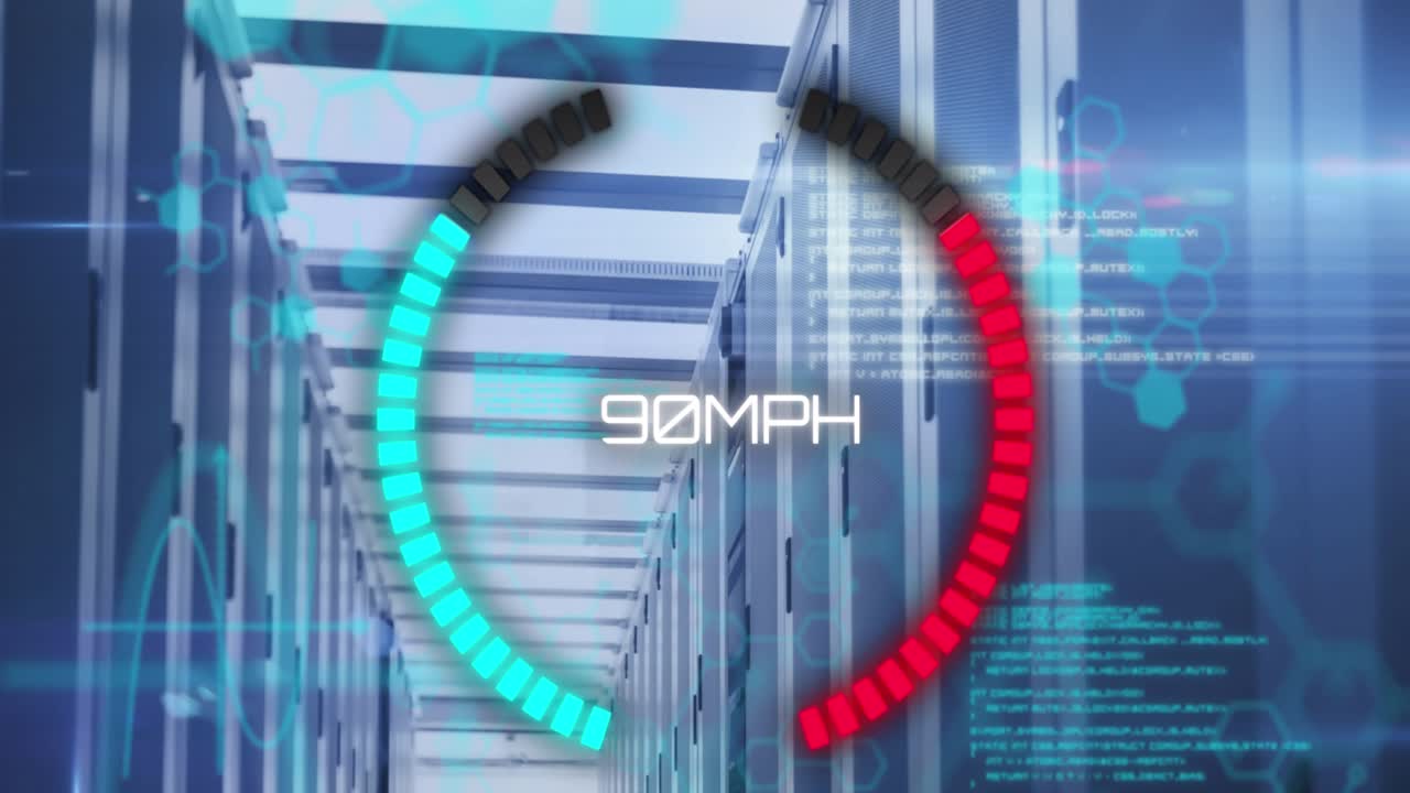 About car speedometer concept, digital interface concept, and data processing