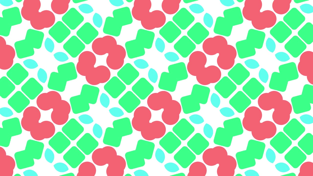 Animated Abstract Geometric Pattern with Dynamic Colorful Shapes