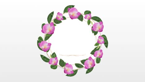 fotorahmen für den kopierraum mit dekorativer rosa blume