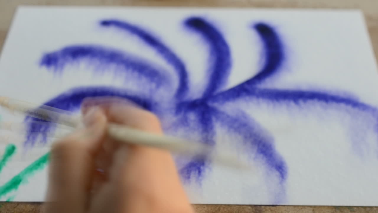 close up of water color