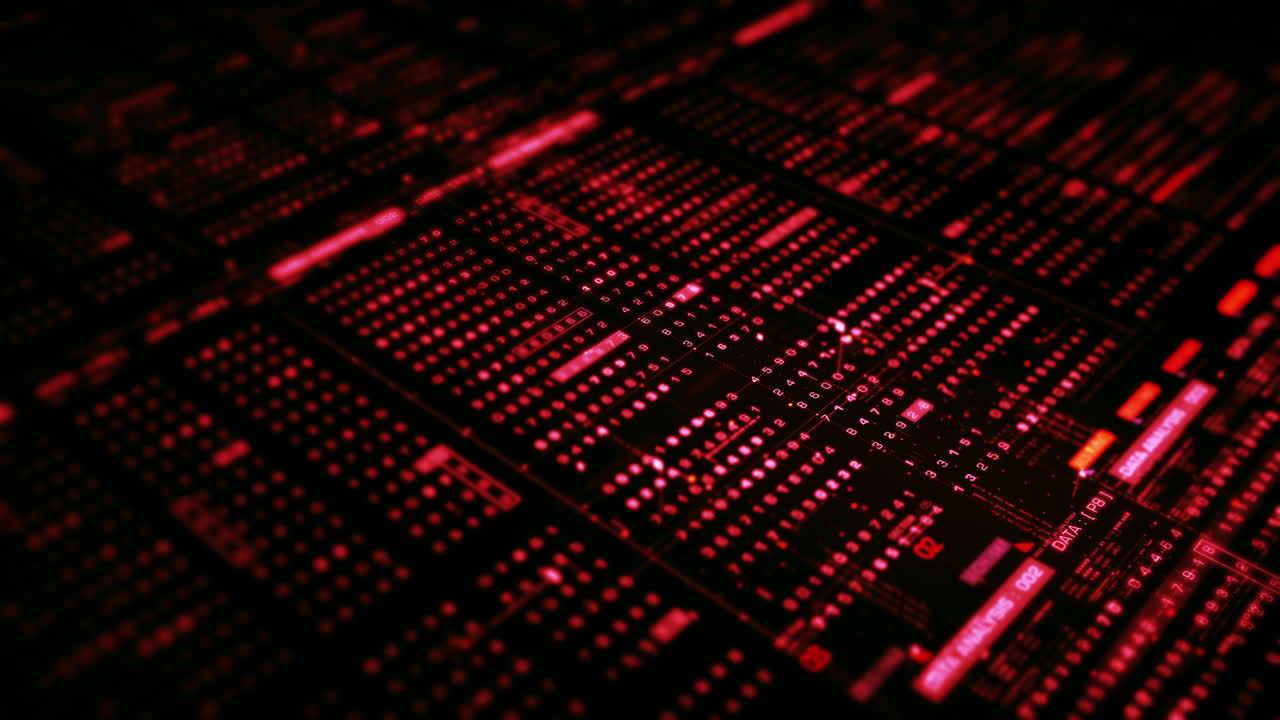 gráfico de movimiento avanzado matriz de datos de mapas digitales simulación del entorno cibernético big data analítica simulación de inteligencia artificial, pantalla de fondo de cabeza hacia arriba