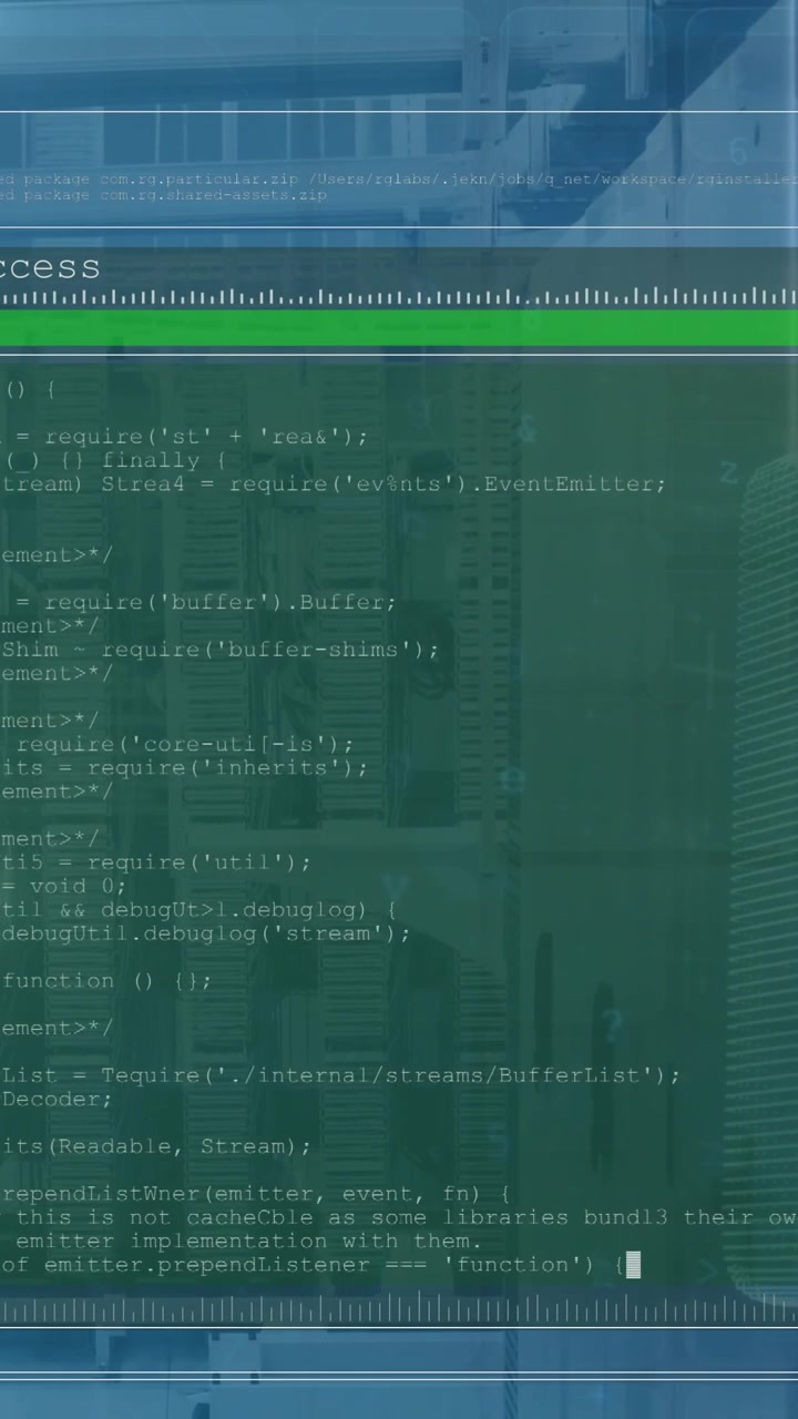 Animation of screens with data processing over computer servers