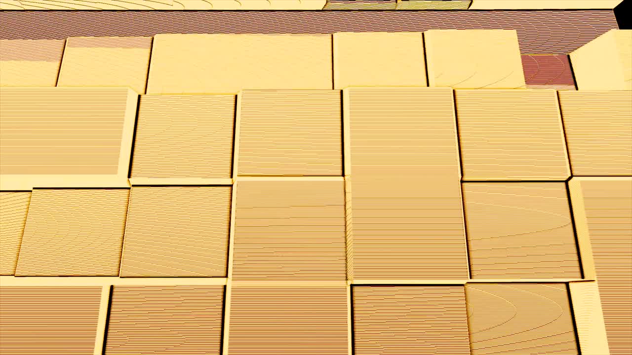 Geometric Gold Building Facade