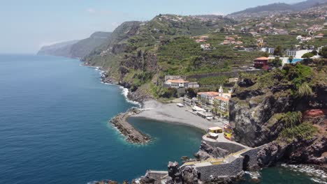 coastal views of the beautiful ponta do sol in madeira