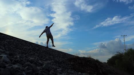 in the freedom of the walking place with desert and migrant place