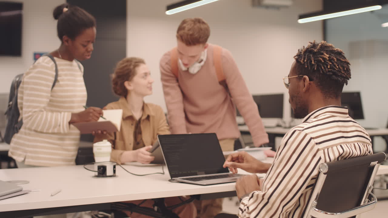 Portrait of Afro American IT Student