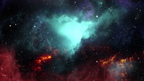 colorful cosmos with nebula and milky way