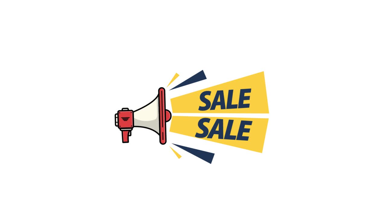 Mégafun animé annonçant une promotion de vente