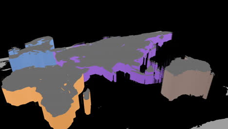 3D-Weltkarte-Auf-Schwarzem-Hintergrund