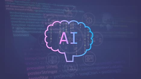 animación de un texto e icono y procesamiento de datos