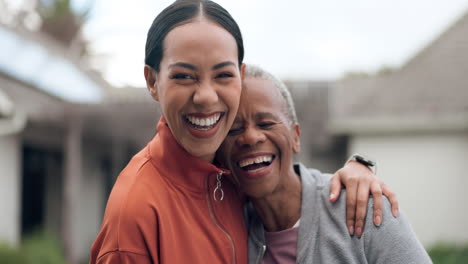 Exercise,-smile-and-a-coach-with-a-senior-woman