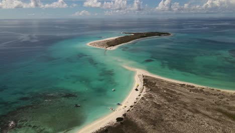 video taken with a stabilized drone atcayo de agua, los roques, venezuela