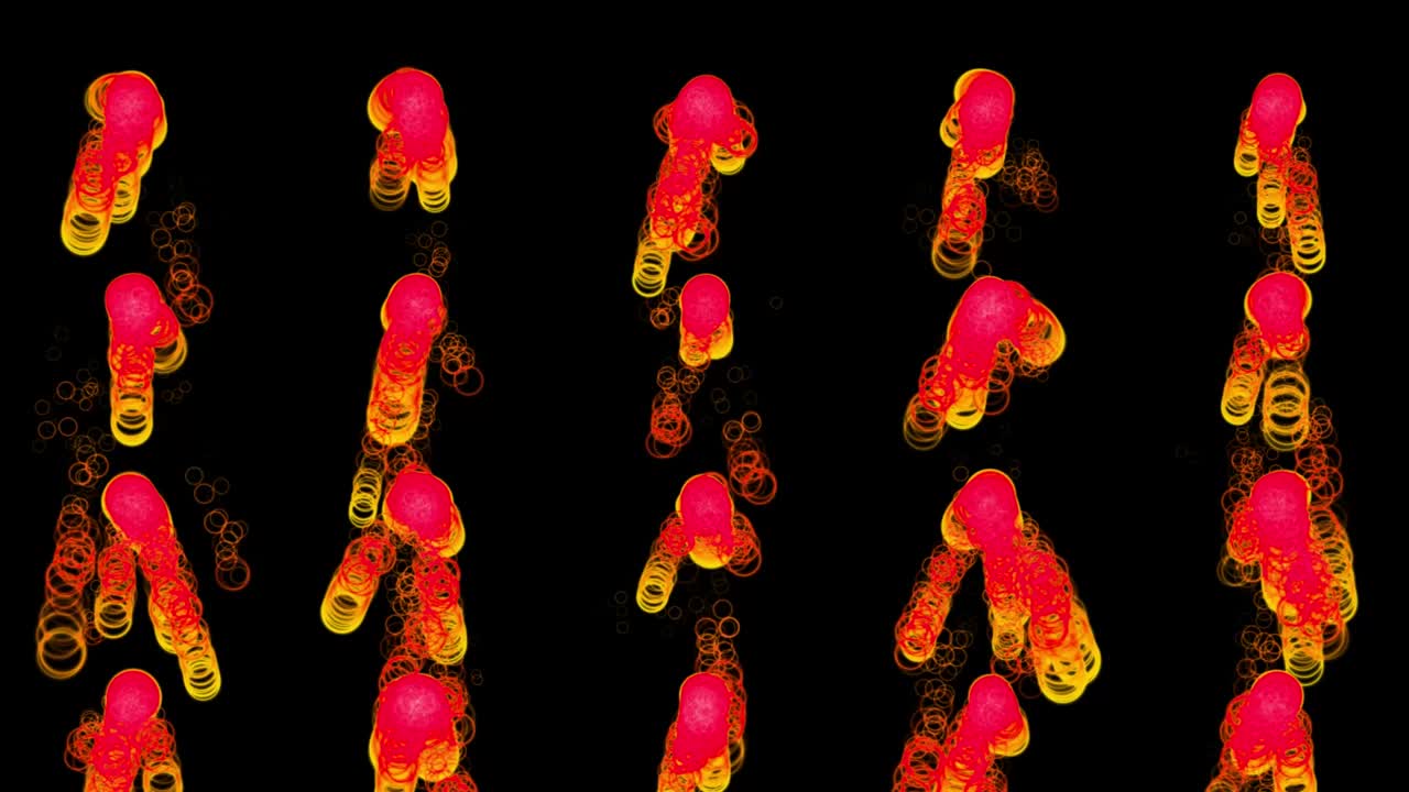 animación de partículas de forma de anillo gráficos de movimiento