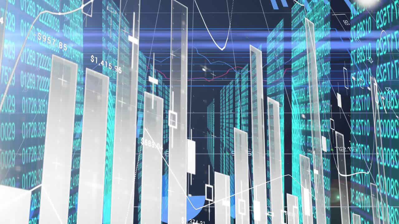 Animation of statistics and financial data processing