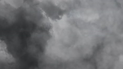 어두운 cumulonimbus 구름으로 날아갑니다.
