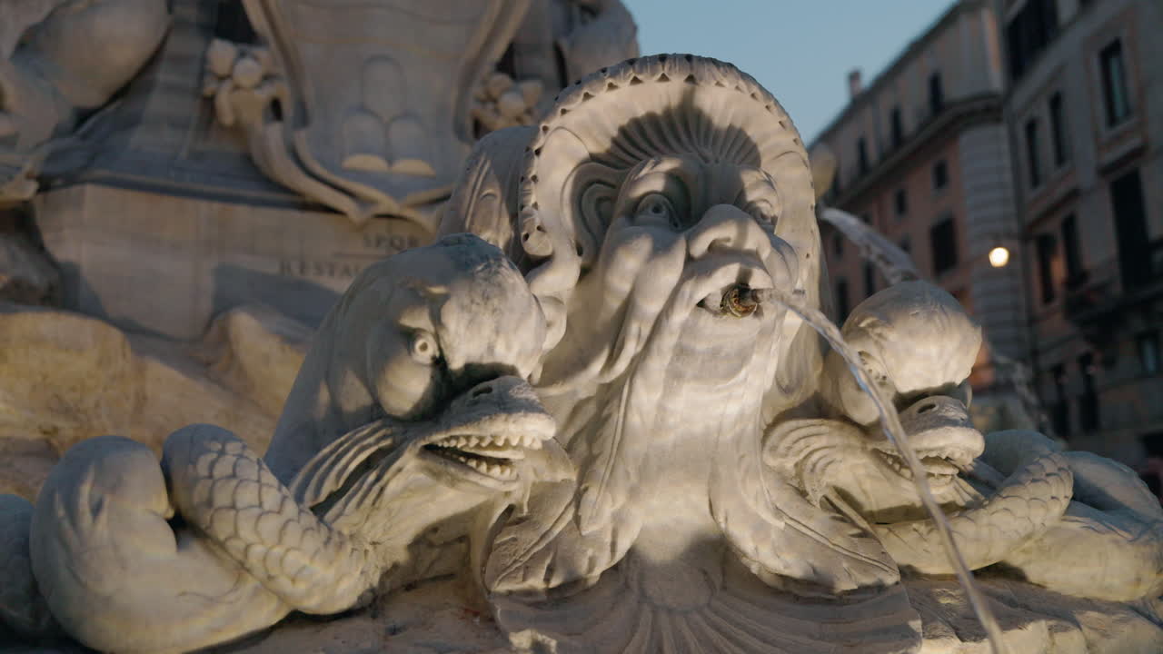 Fountain sculpture in Rome, Italy