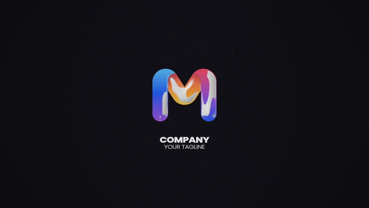 Logoafslørings-animation til branding-introduktioner, firmaprofil og rene logoer