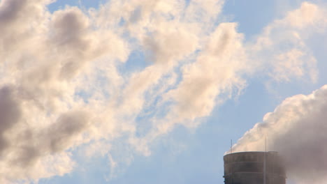 toxic greenhouse gases from smokestacks pollutes air accelerating global warming