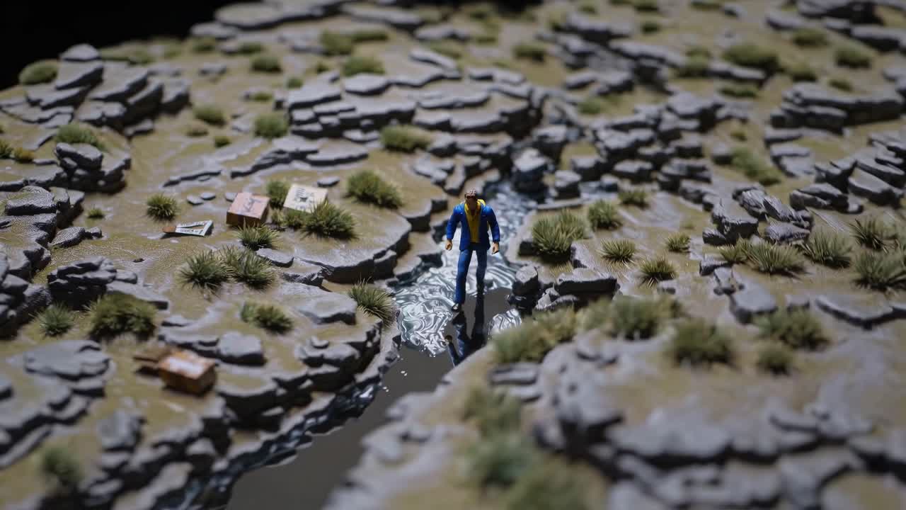 Miniature Fallout-Inspired Diorama