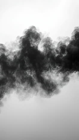 smoke billowing from an industrial site. dark smoke rises from a factory amid a cloudy sky, indicating industrial activity and possibly pollution concerns.