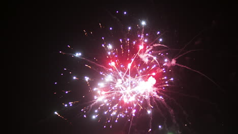 fuegos artificiales al comienzo del nuevo año en la noche negra 7