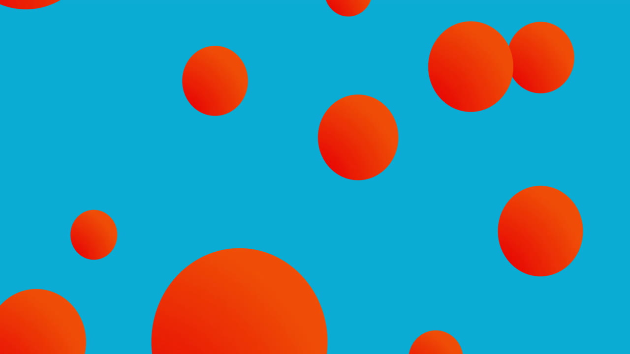 Animation of red dots moving on blue background