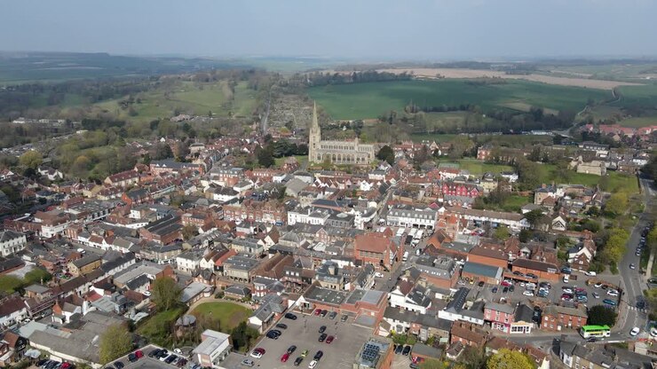 Saffron Walden Essex UK Aerial Point of view