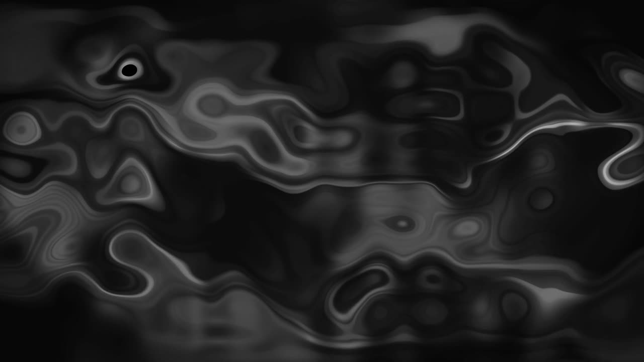 Animazione fluida astratta in bianco e nero con motivi e forme ondulate.