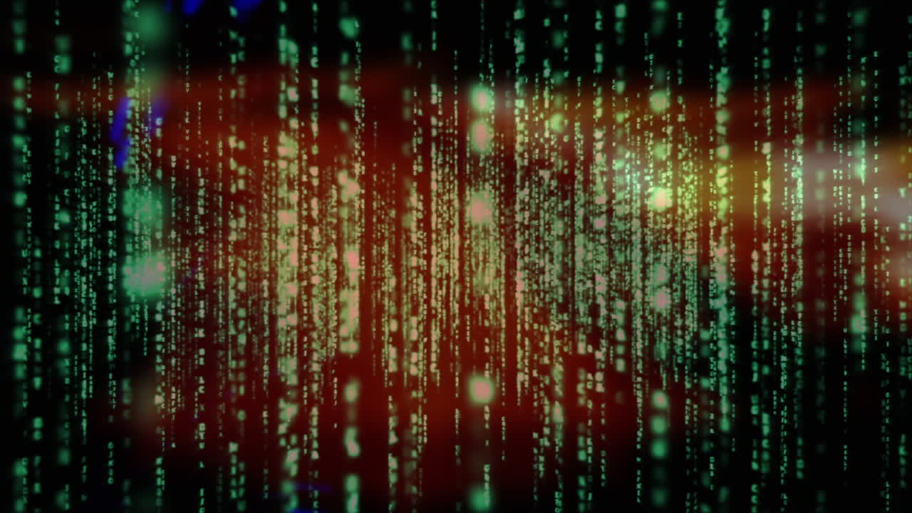 Green light streams moving