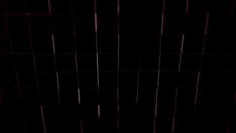 una serie de líneas de neón que se mueven en un fondo de red de bucle de arte sin costuras abstracto, transmitiendo diferentes impulsos.