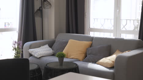 stylish interior design of living room. interior of apartment