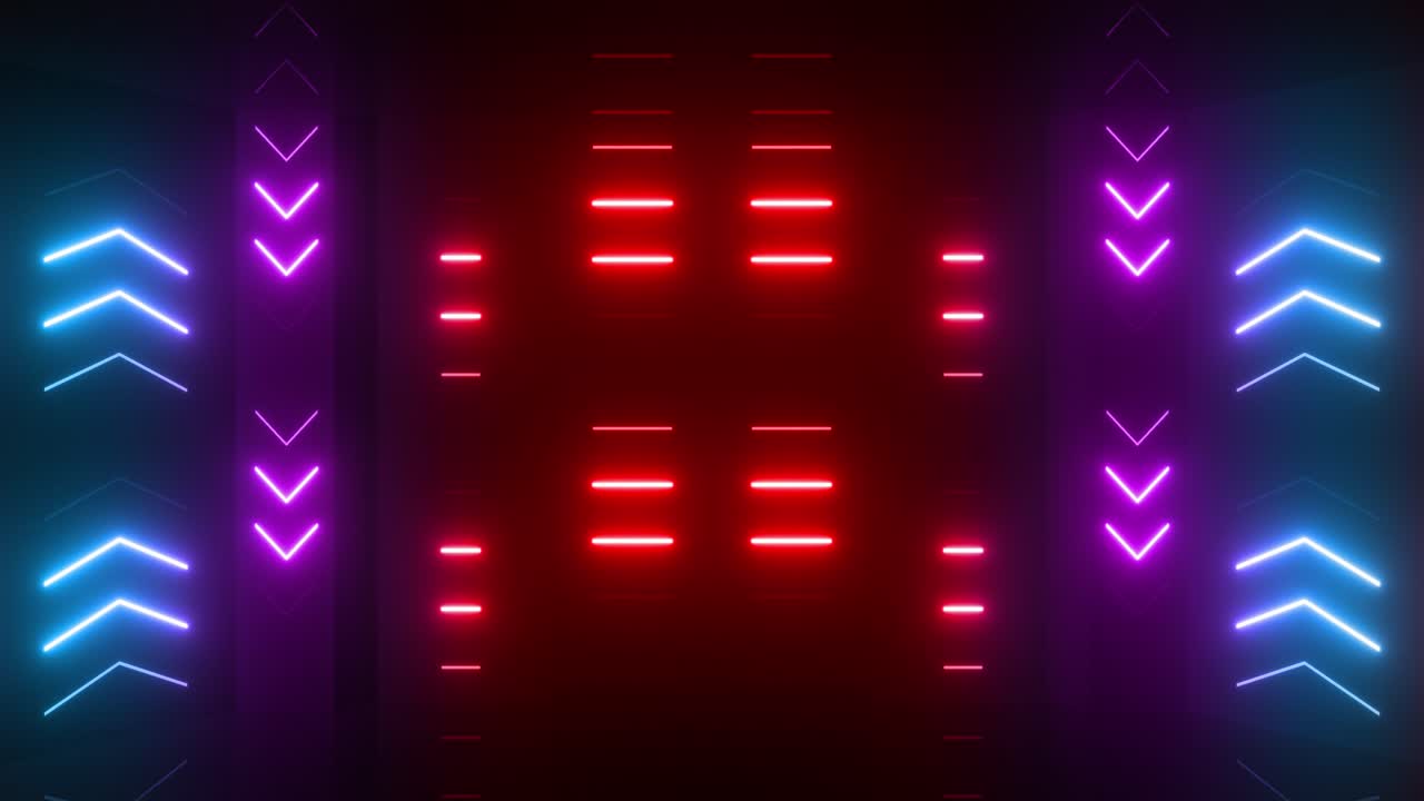 Sfondo con Frecce di Luce al Neon
